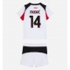 Maillot de foot AC Milan Luka Modric #14 Extérieur vêtements enfant 2025-26 Manches Courtes (+ pantalon court)